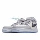 Nike Air Force 1 MID Pánské a dámské běžné boty CT1266 700 Šedá Bílý Černá AF1 Pánské a dámské