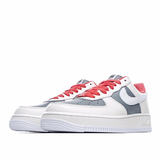 Nike Air Force 1 07 Bílý Červené Šedá DT3427-900 Pánské a dámské běžecké boty