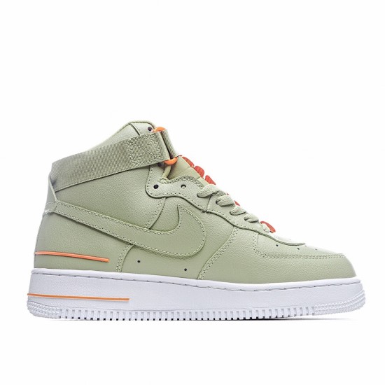 Nike Air Force 1 High Zelená oranžový běžné boty CJ1385 300 AF1 Pánské a dámské