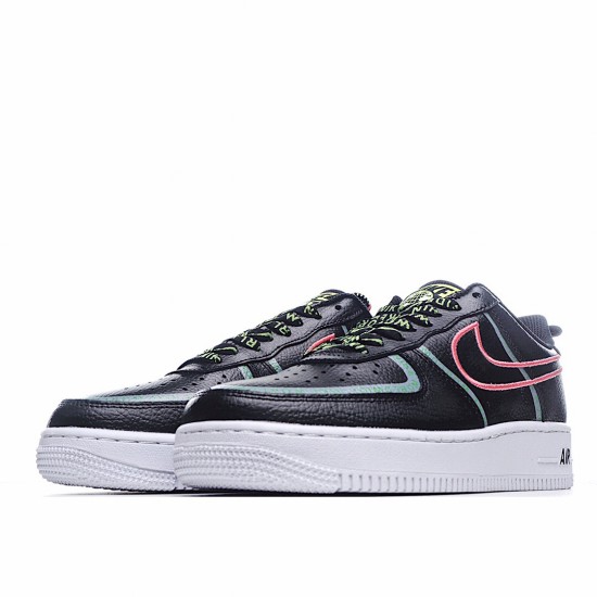 Nike Air Force 1 Low Černá Červené běžné boty CK7213 001 AF1 Pánské a dámské