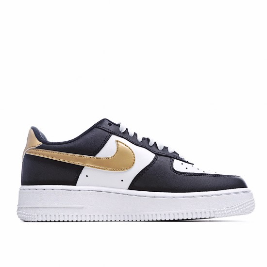 Nike Air Force 1 Low Černá Bílý Metallic Zlato CZ9189 001 Pánskés běžné boty