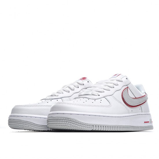 Nike Air Force 1 Low Šedá Červené Bílý CJ1681-101 Pánské a dámské běžecké boty