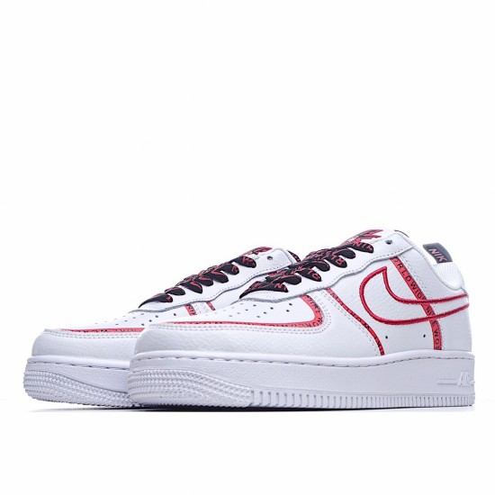 Nike Air Force 1 Low Pánské a dámské CK7215 100 Červené Bílý běžné boty