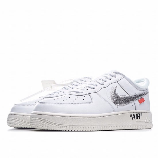 Nike Air Force 1 Low Virgil Abloh Off-Bílý AO4297-100 Pánské a dámské běžecké boty