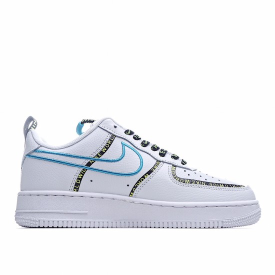 Nike Air Force 1 Low Bílý Modrý běžné boty CK7213 100 Pánské a dámské