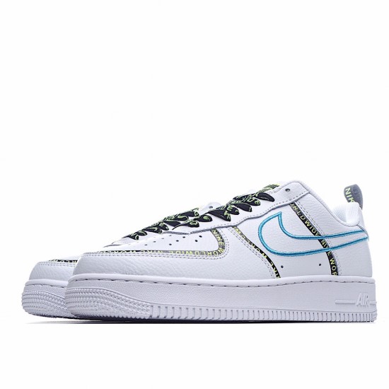 Nike Air Force 1 Low Bílý Modrý běžné boty CK7213 100 Pánské a dámské