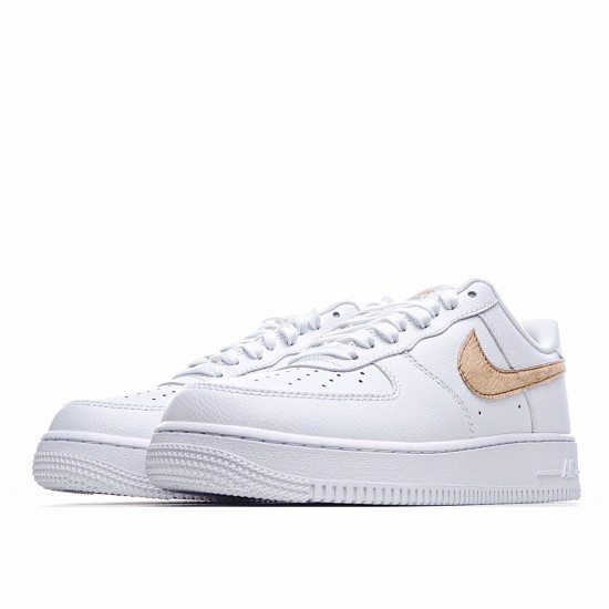 Nike Air Force 1 Low Bílý Hnědý běžné boty CW7567 101 AF1 Pánské a dámské