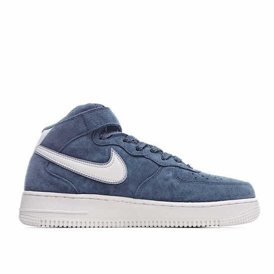 Nike Air Force 1 Mid 07 Modrý Bílý běžné boty AA1118 007 Pánské a dámské AF1