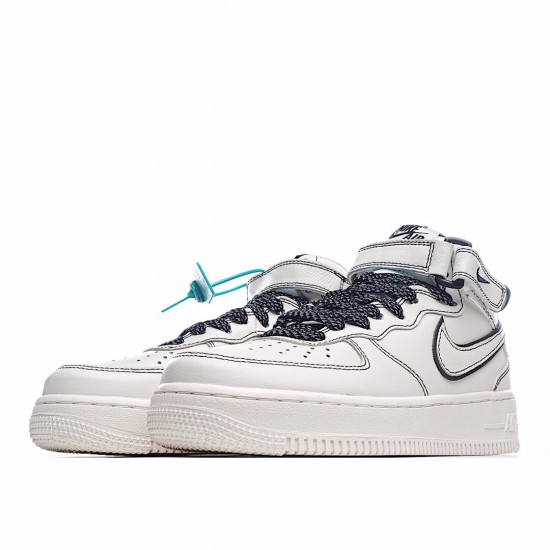 Nike Air Force 1 Mid Béžový Černá AT1118-011 Pánské a dámské běžecké boty