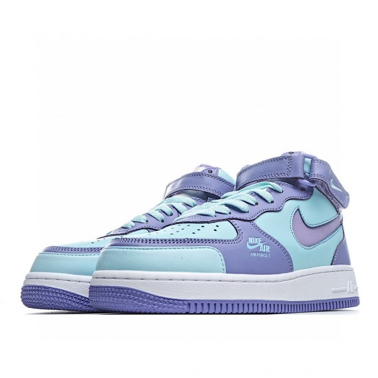 Nike Air Force 1 Mid Modrý LtModrý Bílý CV3039-107 Pánské a dámské běžecké boty