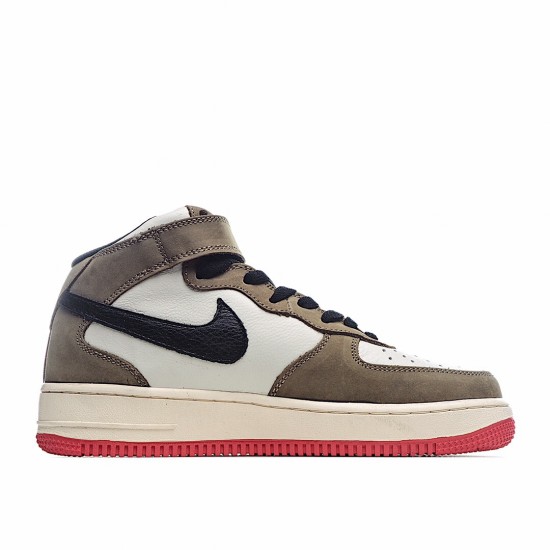 Nike Air Force 1 Mid Hnědý Béžový 804609-159 Pánské a dámské běžecké boty