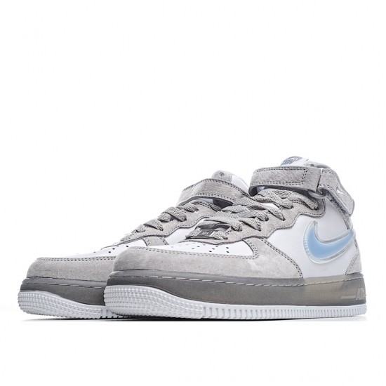 Nike Air Force 1 Mid Šedá Modrý Bílý BC9925-102 dámskés běžecké boty