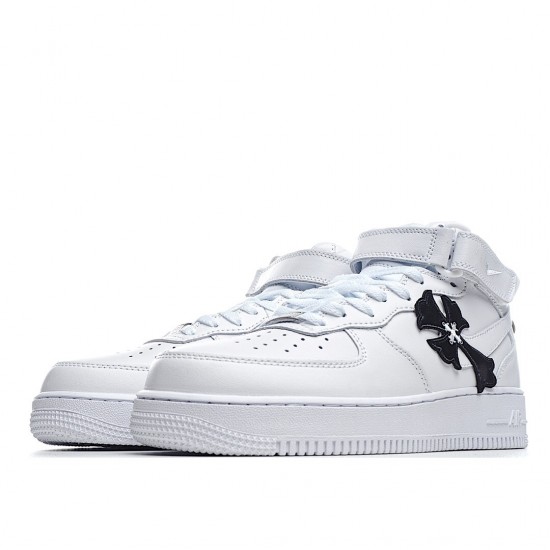 Nike Air Force 1 Mid Bílý Černá 315123-111 Pánské a dámské DIY běžecké boty