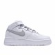 Nike Air Force 1 Mid Bílý Šedá běžné boty 366731 606 Pánské a dámské AF1