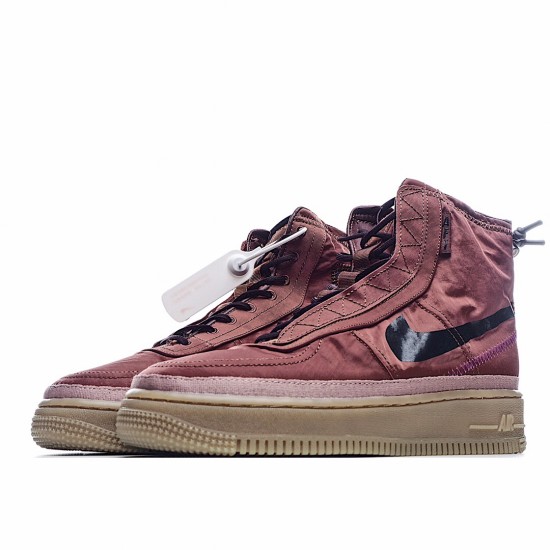 Nike Air Force 1 Shell dámské běžné boty BQ6096 200 Červené Hnědý dámskés AF1