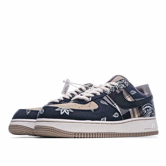 Nike Air Force 1 x Travis Scott TS Modrý Hnědý AA1117 508 Pánské a dámské běžecké boty