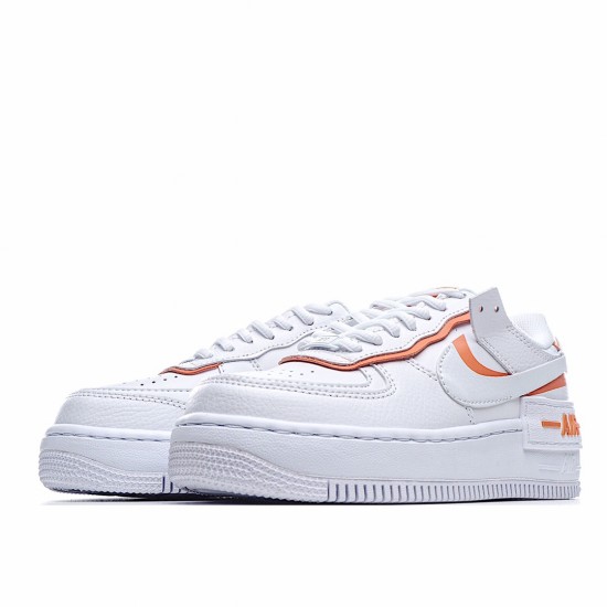 Nike dámské Air Force 1 Shadow oranžový Bílý běžné boty Cl0919 103 dámskés