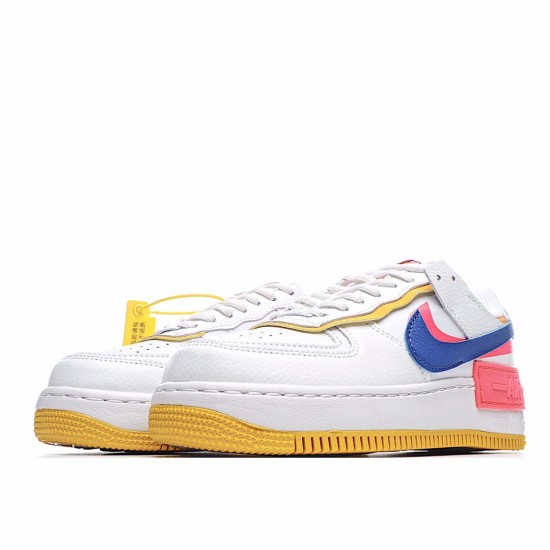 Nike dámské Air Force 1 Shadow Bílý Modrý Červené běžné boty CI0919 105 dámskés