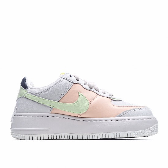 Nike dámské Air Force 1 Shadow Bílý Zelená Růžový CI0919 107 AF1 dámskés běžné boty