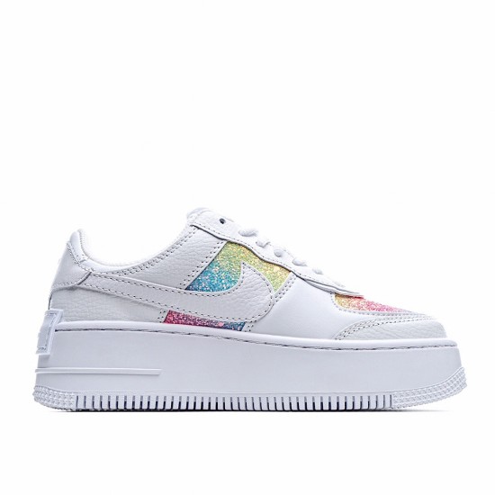 Nike dámské Air Force 1 Shadow Bílý Multi běžné boty CW0367 100 dámskés