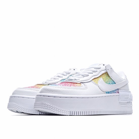 Nike dámské Air Force 1 Shadow Bílý Multi běžné boty CW0367 100 dámskés