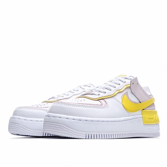 Nike dámské Air Force 1 Shadow Žlutá Bílý Růžový běžné boty CJ1641 102 AF1 dámskés