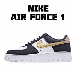 Nike Air Force 1 Low Černá Bílý Metallic Zlato CZ9189 001 Pánskés běžné boty