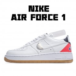 Nike Air Force 1 Low NBA Bílý Crimson Gum CT2298-101 Pánské a dámské běžecké boty