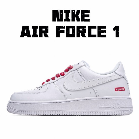 Nike Air Force 1 Low Supreme Bílý Červené CU9225-100 Pánské a dámské běžecké boty