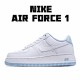 Nike Air Force 1 Low Pánské a dámské běžné boty CD6915 103 Bílý Modrý AF1