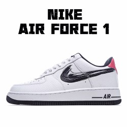 Nike Air Force 1 Low Bílý Černá Červené běžné boty DA4657 100 Pánské a dámské 