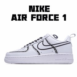 Nike Air Force 1 Low Bílý Černá CK7216 100 Pánské a dámské běžné boty 