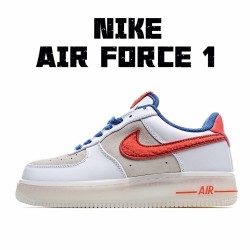 Nike Air Force 1 Low Bílý Modrý Červené běžné boty 318988 110 AF1 Pánské a dámské 