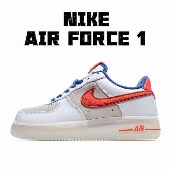 Nike Air Force 1 Low Bílý Modrý Červené běžné boty 318988 110 AF1 Pánské a dámské