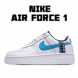 Nike Air Force 1 Low Bílý Modrý běžné boty CK6924 100 Pánské a dámské 