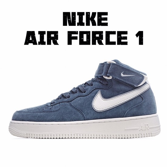 Nike Air Force 1 Mid 07 Modrý Bílý běžné boty AA1118 007 Pánské a dámské AF1