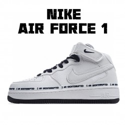 Nike Air Force 1 Mid Diy Bílý Černá BC2306-460 Pánské a dámské běžecké boty