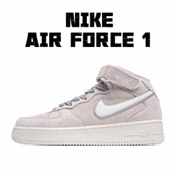 Nike Air Force 1 Mid Suede Černá Béžový 315115-155 Pánské a dámské běžné boty