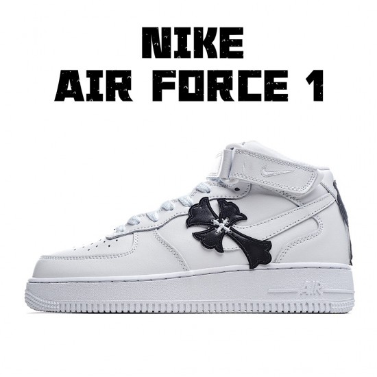 Nike Air Force 1 Mid Bílý Černá 315123-111 Pánské a dámské DIY běžecké boty