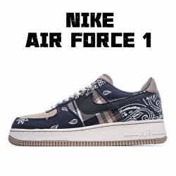 Nike Air Force 1 x Travis Scott TS Modrý Hnědý AA1117 508 Pánské a dámské běžecké boty