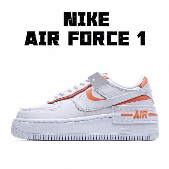 Nike dámské Air Force 1 Shadow oranžový Bílý běžné boty Cl0919 103 dámskés