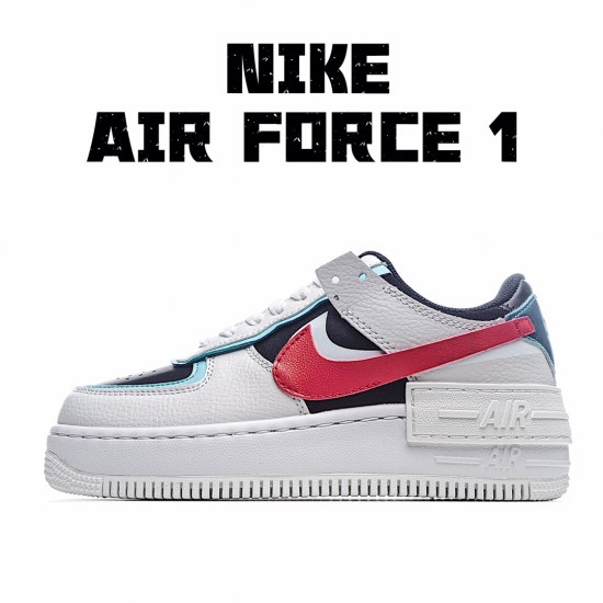 Nike dámské Air Force 1 Shadow Bílý Černá Červené DA4291 100 AF1 dámskés běžné boty