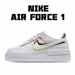 Nike dámské Air Force 1 Shadow Bílý Zelená Růžový CI0919 107 AF1 dámskés běžné boty 