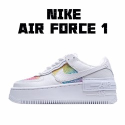 Nike dámské Air Force 1 Shadow Bílý Multi běžné boty CW0367 100 dámskés 