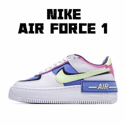 Nike dámské Air Force 1 Shadow dámskés CJ1641 100 Modrý Žlutá Bílý běžné boty 