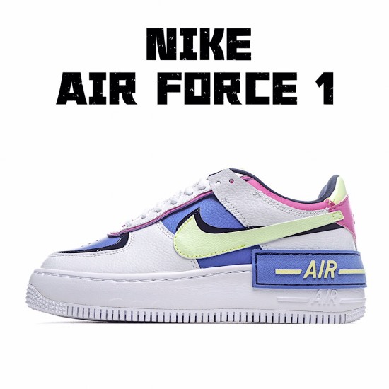 Nike dámské Air Force 1 Shadow dámskés CJ1641 100 Modrý Žlutá Bílý běžné boty