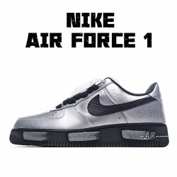 Peaceminusone x Nike Air Force 1 Pánské a dámské AQ3692 100 Černá stříbrný běžné boty 