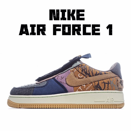 Travis Scott x Nike Air Force 1 Low Pánské a dámské CN2405 900 AF1 Modrý Hnědý běžné boty