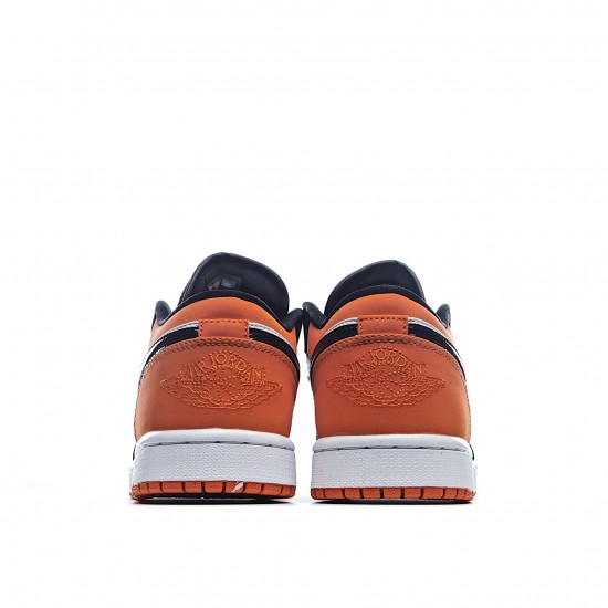 Air Jordan 1 Low Černá Bílý oranžový běžecké boty AJ1 teniska 553558 128 Pánské a dámské Jordan