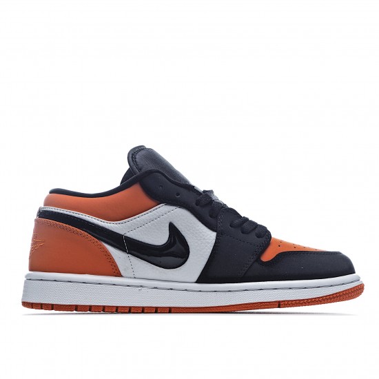 Air Jordan 1 Low Černá Bílý oranžový běžecké boty AJ1 teniska 553558 128 Pánské a dámské Jordan